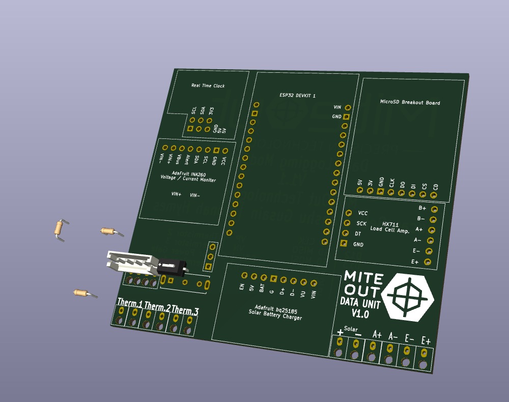 MiteOut PCB and enclosure close-up