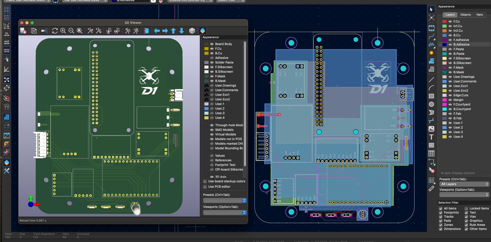 Custom flight controller PCB